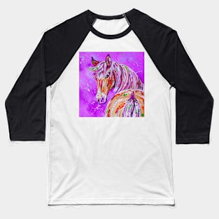 Cinnamon in Pink - Palomino horse painting Baseball T-Shirt